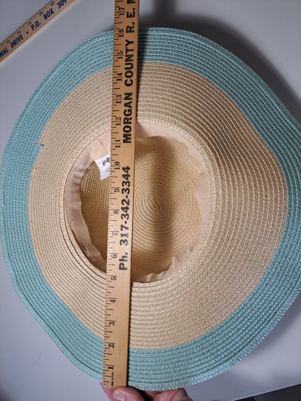 New Culturefly Wide Brim Sun Derby Hat Two-Tone Straw Hat Braided Accent Band - Picture 12 of 12